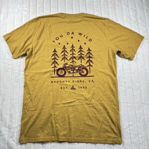 Prana T-Shirt Naughty Pines California Men's L Motorcycle Outdoor Graphic Pocket